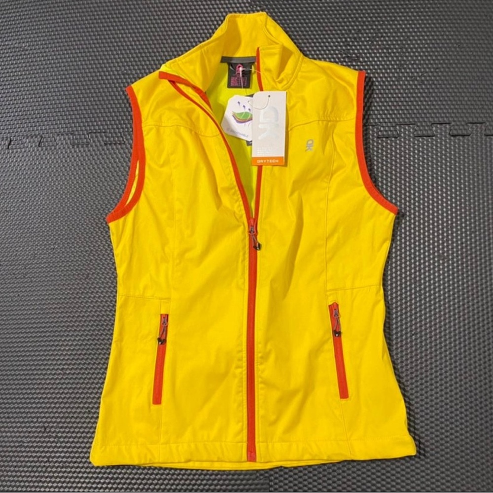 Little Donkey Andy Waterproof Vest  Women’s XS  Yellow  WindProof  UV Protection